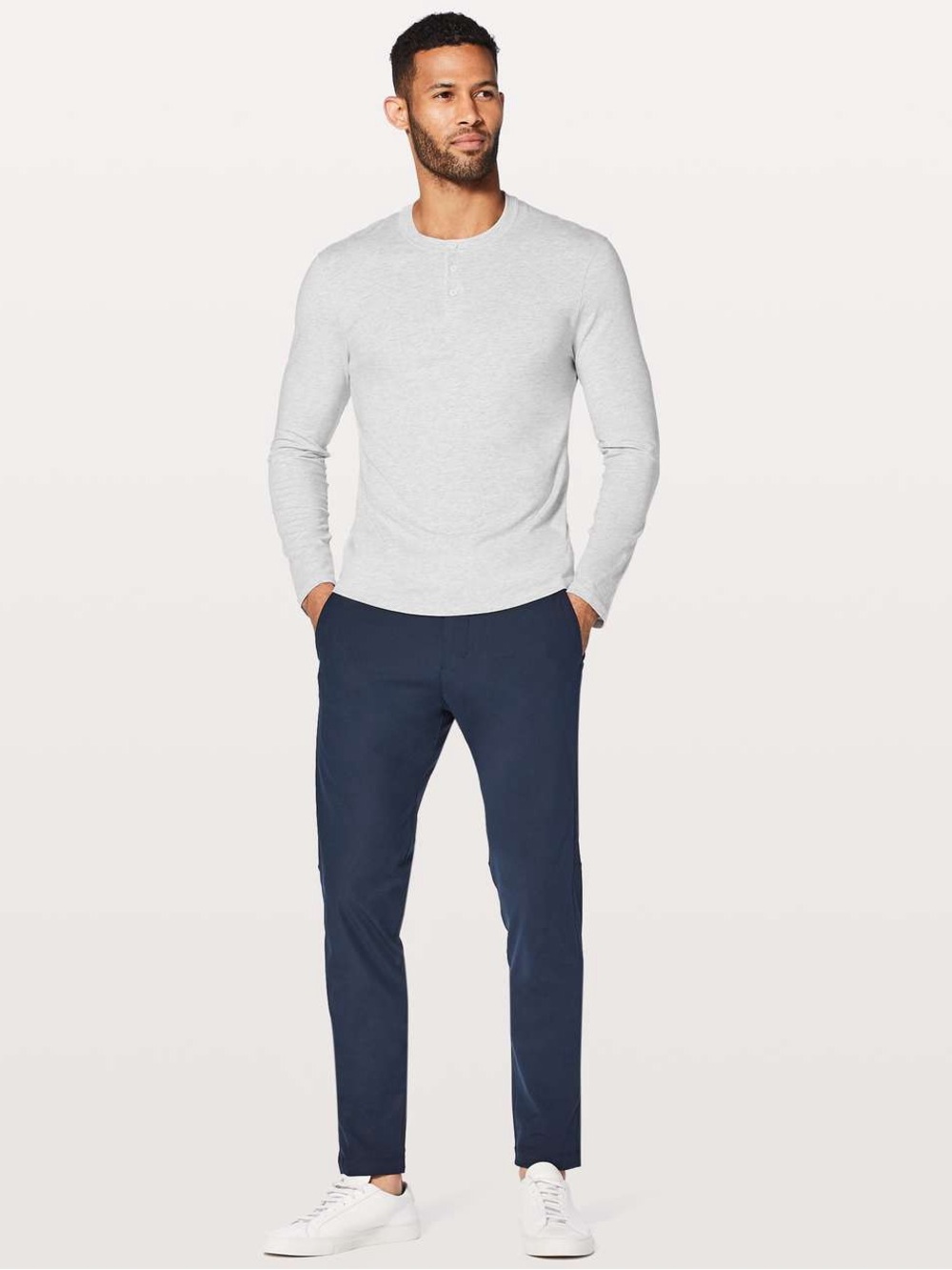 Lululemon 5 Year Basic Long Sleeve Henley
Heathered Core Ultra Light Grey